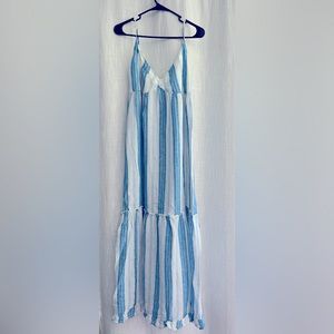 Free People CP Shades Isabella Stripe Linen Dress.